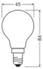 LED-Lampe E14, Glühbirnenform P45, 1,8W = 25W, 250lm, 2700K Produktbild-Vorschau 5