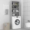 vidaXL Waschmaschinenschrank Grau Sonoma 64x24x190 cm Produktbild-Vorschau 2