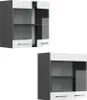 Two identical kitchen glass cabinets are shown against a white background. Produktbild-Vorschau
