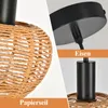 ZMH Hängelampe Boho Pendelleuchte Rattan 1 Flammig Produktbild-Vorschau 3