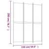 vidaXL 3-częściowy parawan biały 150x200 cm tkanina Podgląd zdjęcia produktu 8