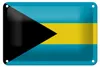 Blechschild Flagge Bahamas 18x12cm Flag of the Bahamas Produktbild-Vorschau 1