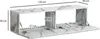 A white marble-effect TV stand with dimensions indicated by text and lines. Náhľad obrázku produktu