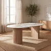 Minamata eetkamertafel 100x210cm, keramisch tafelblad wit, Productafbeelding-voorbeeld 7