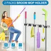 2 sztuki uchwytów na miotłę i mop do montażu na ścianie, Podgląd zdjęcia produktu 2