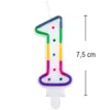 Geburtstagskerze Zahlen 0-9 Zahlenkerze 7,5 cm Kuchen-Deko, Produktbild-Vorschau 2