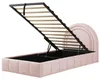 Lit enfant 90x200 cm, revêtement en velours rose, lit Voir les images du produit 13