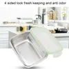 Lunchbox aus Edelstahl 304, auslaufsicher, quadratische Produktbild-Vorschau 9