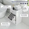 Freistehender Badezimmer-Wäscheschrank mit ausklappbarem Produktbild-Vorschau 3