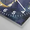 Wanduhr - Quadrat - Glasuhr - Mädchen auf der Mond - Produktbild-Vorschau 5