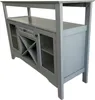 Graues Multifunktionales Sideboard 116x40x82cm MDF Lackiert Produktbild-Vorschau 5