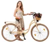 Rower Dallas City 28" 1spd - kremowy + wiklina + pokrowiec Podgląd zdjęcia produktu 1