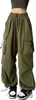 ASKSA Pantalon Cargo Femme Baggy Jambe Large Y2K Track Voir les images du produit 1