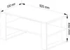 Couchtisch ALEX Weiß 92 cm mit schwarzem Fußrahmen Produktbild-Vorschau 5