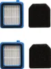 Two sets of vacuum cleaner filters and two foam filters are displayed against a white background. Produktbild-Vorschau