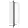 A white room divider with a black metal frame. Podgląd zdjęcia produktu