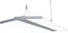 A modern LED pendant light hanging from thin wires against a white background. Produktbild-Vorschau