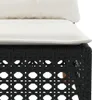 vidaXL 8-tlg. Garten-Sofagarnitur mit Kissen Schwarz Poly Produktbild-Vorschau 5