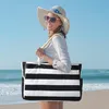 Borsa da spiaggia Oscaurt nera XXL con zip e tracolla Anteprima dell’immagine prodotto 7