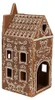 Clayre & Eef Teelichthalter Lebkuchenhaus 7x7x17 cm Braun Produktbild-Vorschau 2