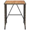 3-tlg. Bistro-Set mit Kissen Grau Poly Rattan Produktbild-Vorschau 11