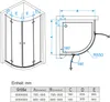 MIQU Duschkabine Runddusche 80x80x197 cm  Duschabtrennung Produktbild-Vorschau 5