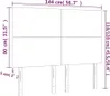LED Kopfteil Hellgrau 144x5x118/128 cm Samt Produktbild-Vorschau 6