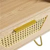 Yaheetech Nachttisch Rattan Beistelltisch mit 1 Schublade Produktbild-Vorschau 7