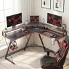 HOMCOM Gaming bureau in L-vorm, computerbureau met Productafbeelding-voorbeeld 2