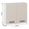 ULWEHOME | Hängeschrank 80 cm Beige, Küchenoberschrank Produktbild-Vorschau 2