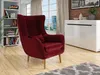 Designové křeslo ušák LEVI - červené Náhled obrázku produktu 1