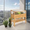 tectake® Hochbeet aus Holz, mit Ablage und Frühbeet-Aufsatz Produktbild-Vorschau 8