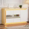 Merax Hochglanze Sideboard mit 3 Türen und 4 Fächer, Produktbild-Vorschau 4