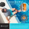 A man relaxing by a pool with a pool cleaner in the water. Produktbild-Vorschau