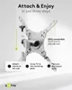 An illustration showing the three steps to attach a TV wall mount. Voir les images du produit