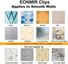 A collage of different wall surfaces, illustrating where EONMIR clips can and cannot be applied. Produktbild-Vorschau