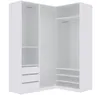 Marmex TRES03 Weiß Kleiderschrank mit Einlegeböden und Produktbild-Vorschau 6