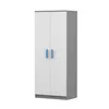 Drehtürenschrank JONAS 06 – Kinderschrank 80 cm Grau/Weiß Produktbild-Vorschau 2