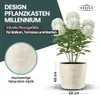 XXL Pflanzkübel „Millennium“ Ø59xH49 cm - 80L - Creme Weiß Produktbild-Vorschau 2