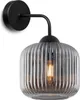 RIFFLE ZWARTE WANDLAMP, 1 ARMATUUR, PLATTE LAMPENKAP, Productafbeelding-voorbeeld 5