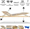 Diagram showing the features and adjustability of a slatted bed base. Produktbild-Vorschau