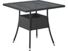 Juskys Polyrattan Gartentisch Yoro eckig - wetterfest 80x80 Produktbild-Vorschau 8