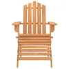 A wooden Adirondack chair with a footrest, shown from the front on a white background. Náhled obrázku produktu