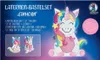 A marketing image for a unicorn lantern craft set, showing the finished product and some text. Produktbild-Vorschau