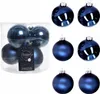 Christbaumkugeln Nachtblau 3 x glänzend & 3 x matt Ø 8 cm Produktbild-Vorschau 3