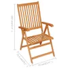 vidaXL Garten Liegestühle mit Kissen 8 Stk. Massivholz Teak Produktbild-Vorschau 10