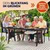 CASARIA® Polyrattan Gartentisch Schwarz 190x90x74cm mit Produktbild-Vorschau 7