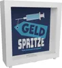 Geldgeschenk Rahmen Spardose aus Holz mit Geldspritze Motiv Produktbild-Vorschau 1