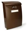 A brown plastic mailbox is shown against a white background. Voir les images du produit