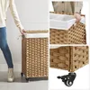 Koš na prádlo na kolečkách 3 přihrádky 66 cm Náhled obrázku produktu 19
